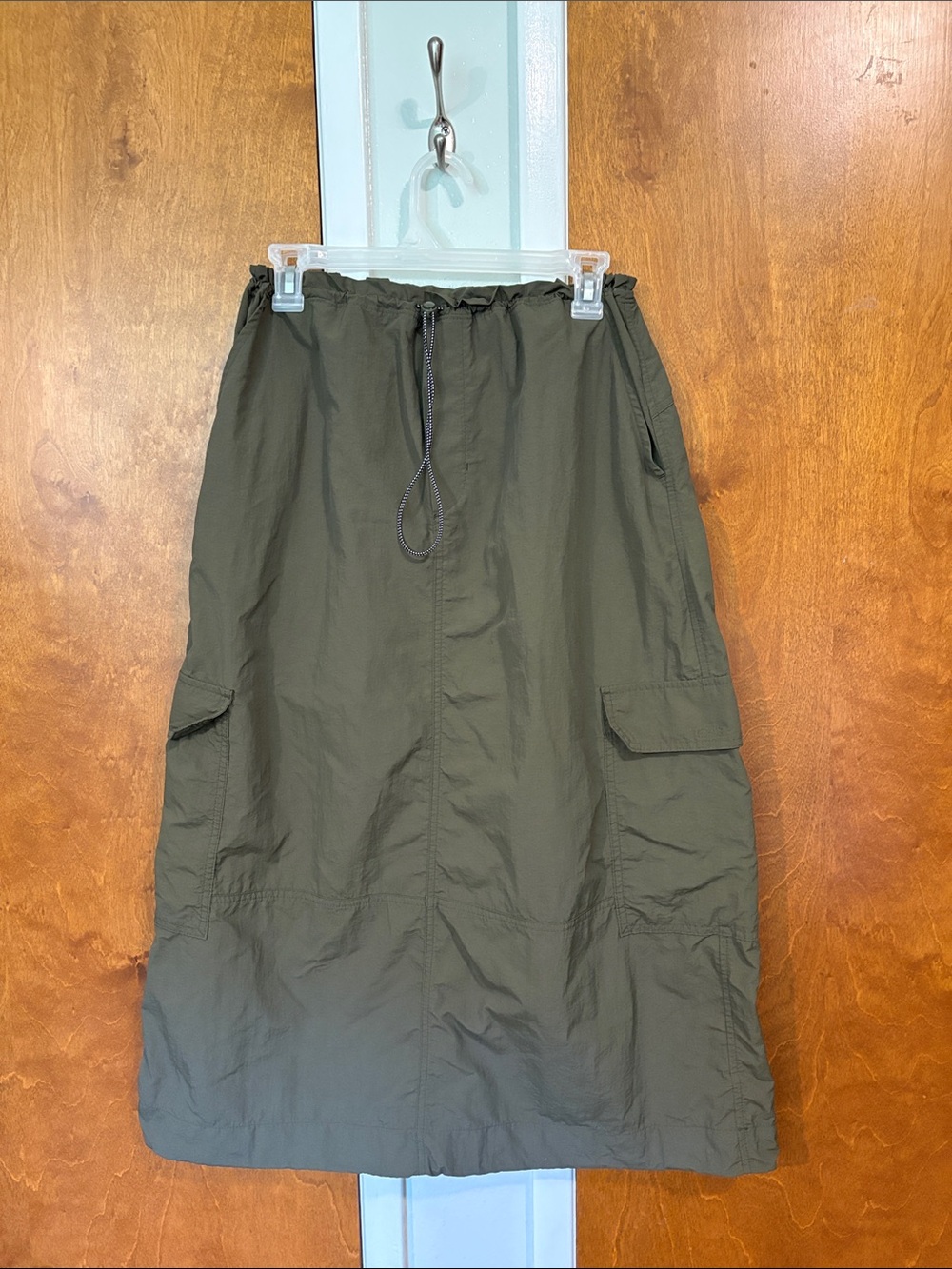 Women’s Olive Green Cargo Skirt - Picture 2 of 6